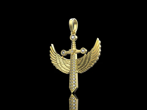 Archangel Michael sword model 638 3D Print Model