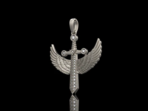 Archangel Michael sword model 638 3D Print Model