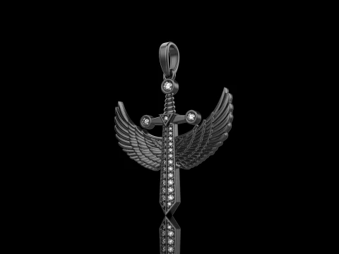 Archangel Michael sword model 638 3D Print Model
