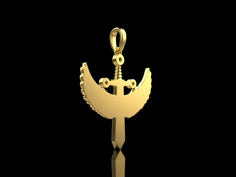 Archangel Michael sword model 638 3D Print Model