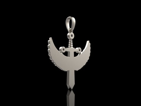 Aartsengel Micha&euml;l zwaard model 638 3D printmodel