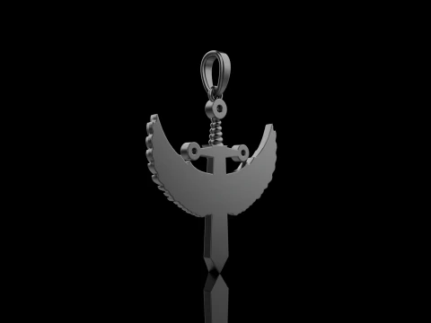 Archangel Michael sword model 638 3D Print Model
