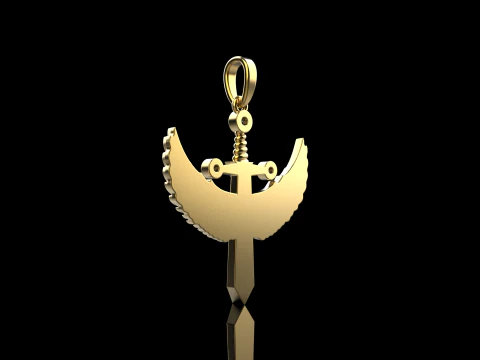Archangel Michael sword model 638 3D Print Model