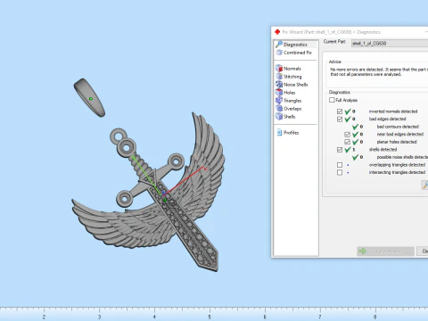 Archangel Michael sword model 638 3D Print Model