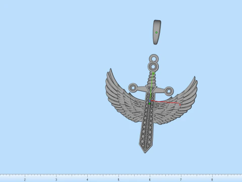 Archangel Michael sword model 638 3D Print Model