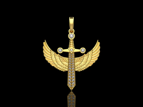 Archangel Michael sword model 638 3D Print Model