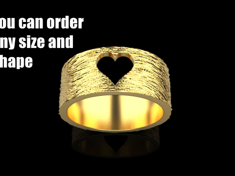 Model cincin jantung tekstur 636 Model Cetak 3D