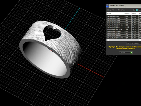 Texture heart ring model 636 3D Print Model