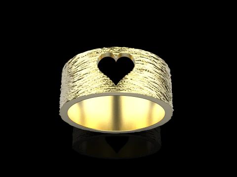 Texture heart ring model 636 3D Print Model