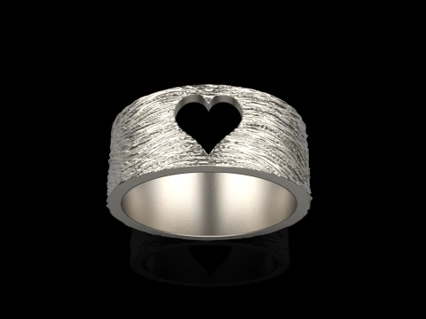 Texture heart ring model 636 3D Print Model