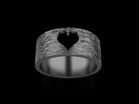 Texture heart ring model 636 3D Print Model