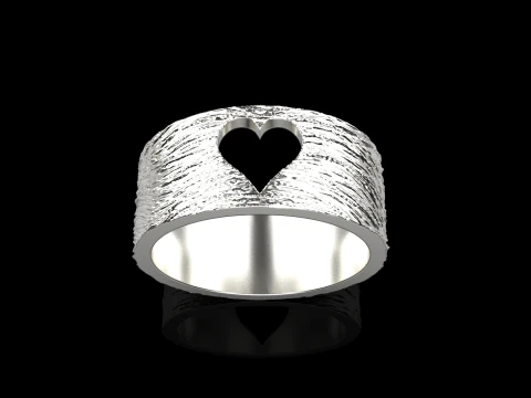 Texture heart ring model 636 3D Print Model