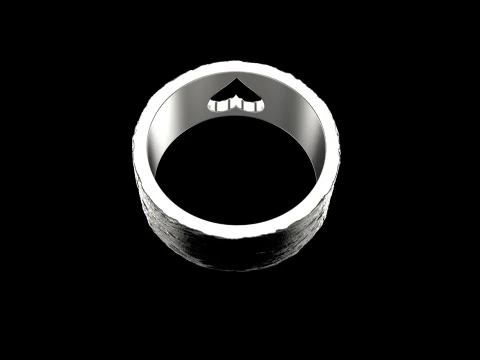 Texture heart ring model 636 3D Print Model