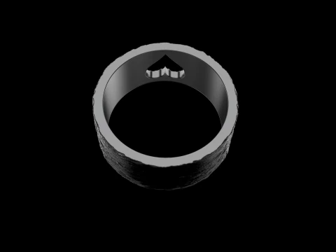 Texture heart ring model 636 3D Print Model
