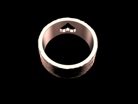 Texture heart ring model 636 3D Print Model