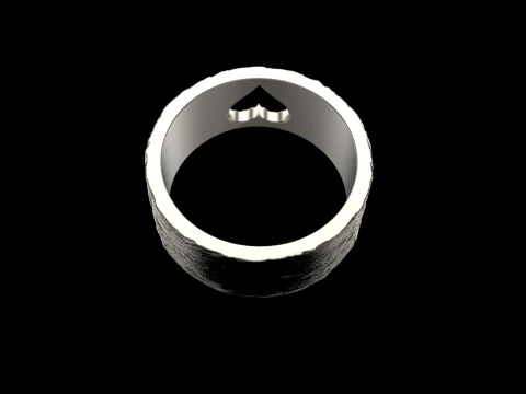 Texture heart ring model 636 3D Print Model