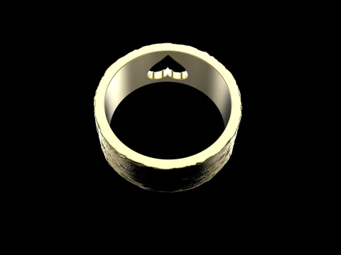 Texture heart ring model 636 3D Print Model