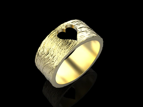 Texture heart ring model 636 3D Print Model