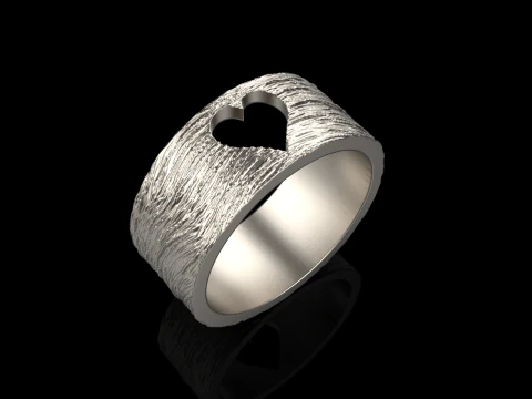 Texture heart ring model 636 3D Print Model