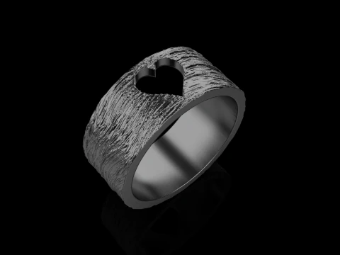 Texture heart ring model 636 3D Print Model