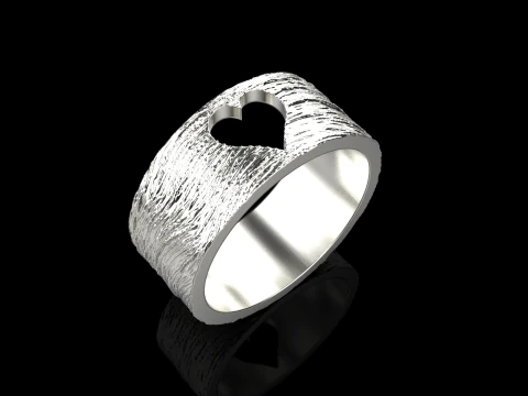 Texture heart ring model 636 3D Print Model