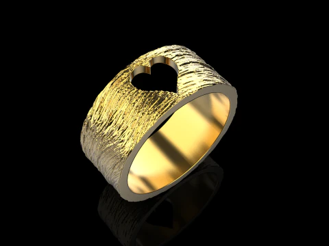Texture heart ring model 636 3D Print Model