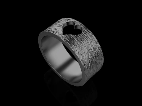 Texture heart ring model 636 3D Print Model