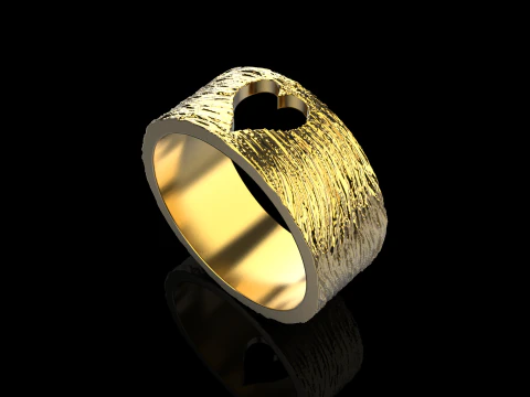 Texture heart ring model 636 3D Print Model