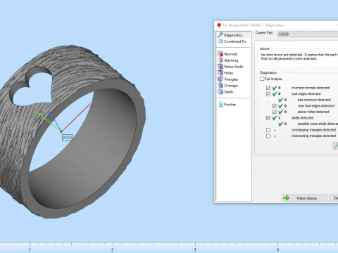 Texture heart ring model 636 3D Print Model