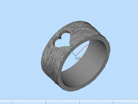 Texture heart ring model 636 3D Print Model