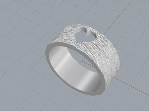 Texture heart ring model 636 3D Print Model