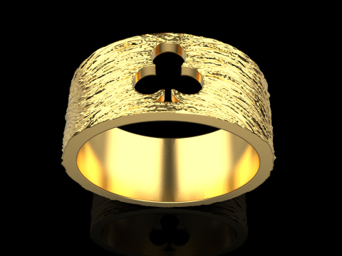 Bague Clubs de Cartes mod&egrave;le 635 Modèles 3D en vedette