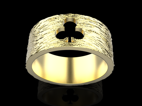 Bague Clubs de Cartes mod&egrave;le 635 Modèles 3D en vedette