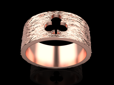 Bague Clubs de Cartes mod&egrave;le 635 Modèles 3D en vedette