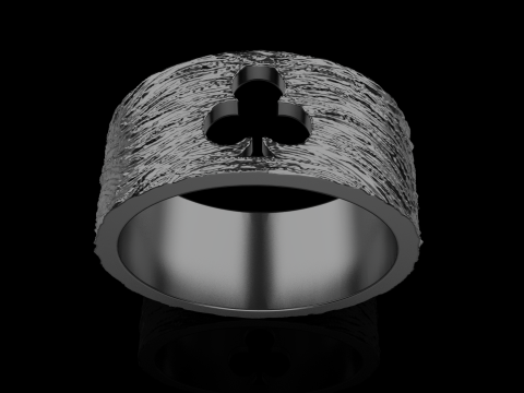 Bague Clubs de Cartes mod&egrave;le 635 Modèles 3D en vedette