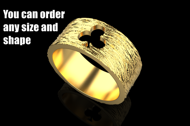 Bague Clubs de Cartes mod&egrave;le 635 Modèles 3D en vedette .c4d .max .obj .3ds .fbx .stl .blend 