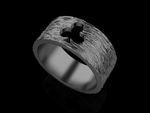 Bague Clubs de Cartes mod&egrave;le 635 Modèles 3D en vedette