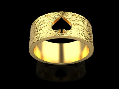 Card spades ring model 634 3D Print Model