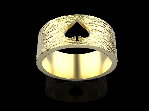 Card spades ring model 634 3D Print Model
