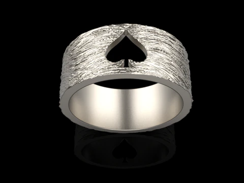 Card spades ring model 634 3D Print Model
