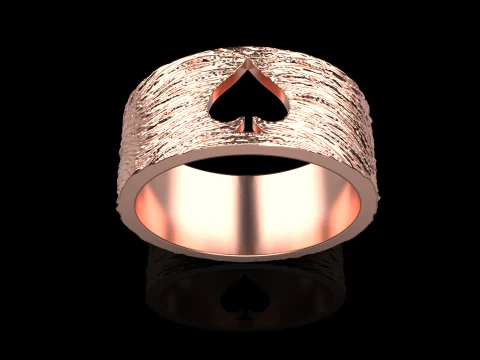 Card spades ring model 634 3D Print Model