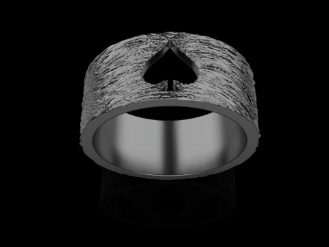 Card spades ring model 634 3D Print Model