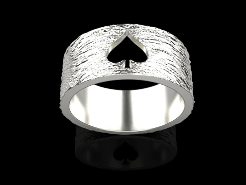 Card spades ring model 634 3D Print Model