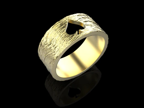 Card spades ring model 634 3D Print Model
