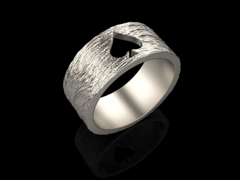Card spades ring model 634 3D Print Model