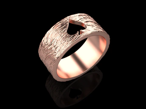 Card spades ring model 634 3D Print Model