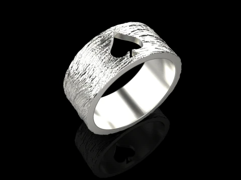 Card spades ring model 634 3D Print Model