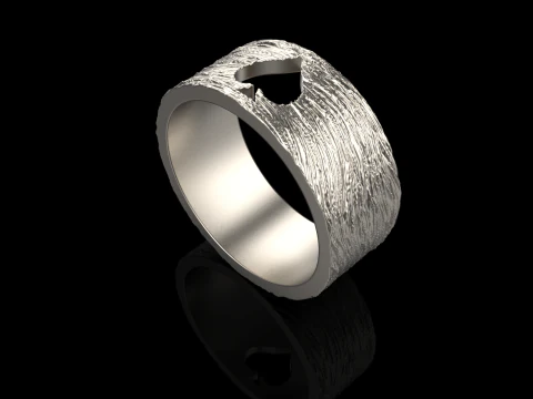 Card spades ring model 634 3D Print Model