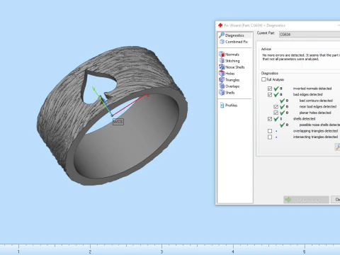 Card spades ring model 634 3D Print Model