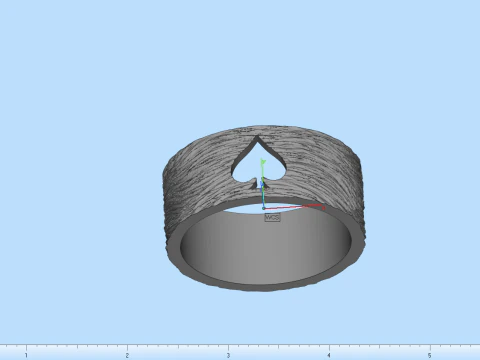 Card spades ring model 634 3D Print Model